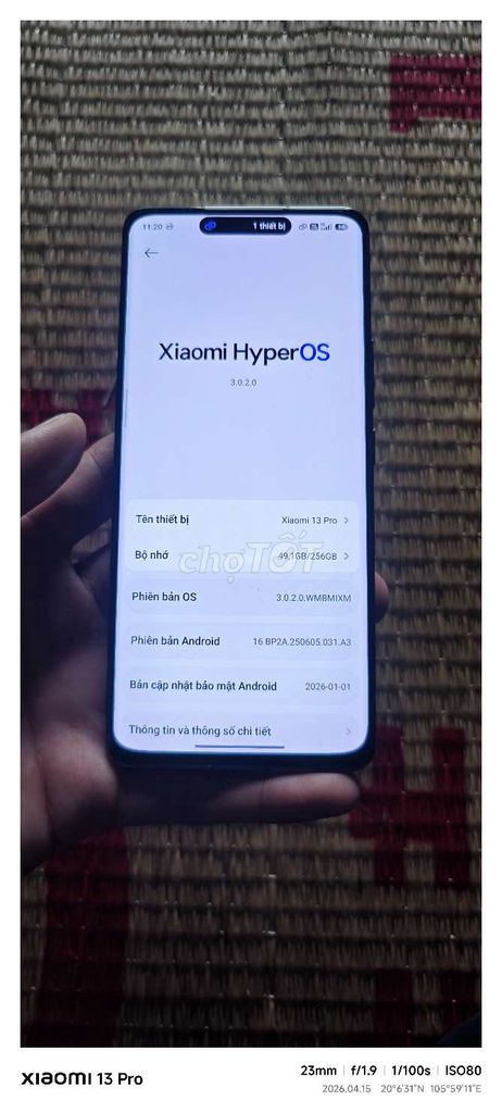 Xiaomi 13 Pro 12/256GB Đen. Mua bán Điện thoại tại Huyện Yên Mô Ninh Bình được đăng bởi Phạm hình 1