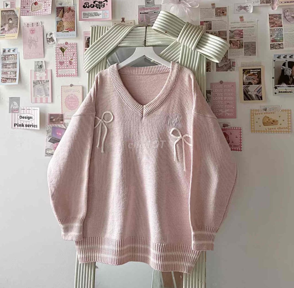 Áo sweater Nữ Len Freesize Hồng. Mua bán Quần áo tại Quận 4 Tp Hồ Chí Minh được đăng bởi pass đồ hình 1