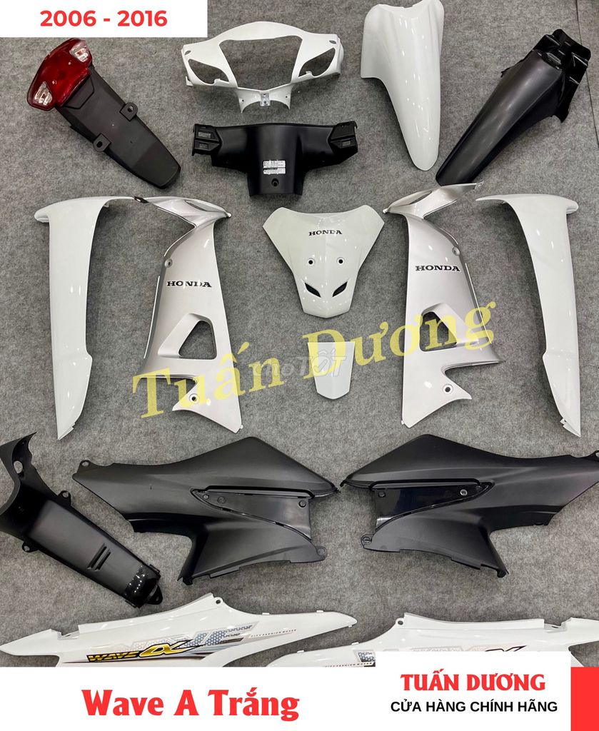 Dàn Áo Wave 100, Wave Lớn Cao Cấp, Wave A Trắng. Mua bán Phụ tùng xe tại Quận Hà Đông Hà Nội được đăng bởi Phụ Tùng Xe Tuấn Dương hình 1