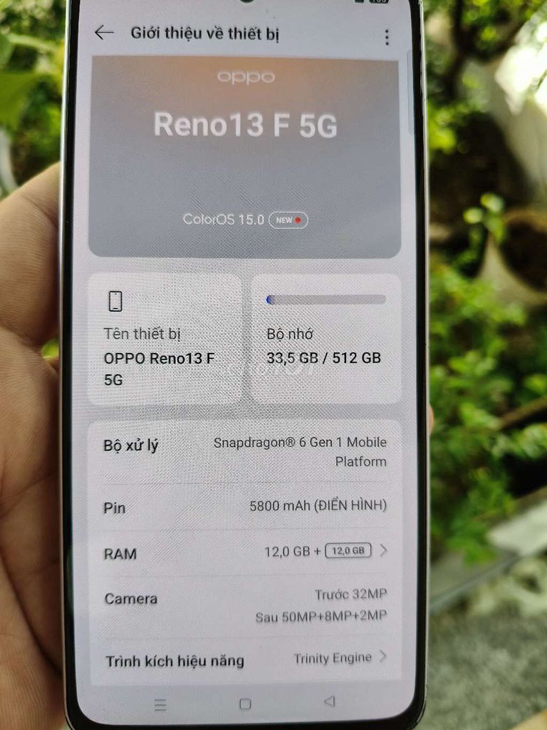 OPPO Reno 13F 5G 512GB Tím nhạt. Mua bán Điện thoại tại Quận Gò Vấp Tp Hồ Chí Minh được đăng bởi Pham Van Hung hình 1