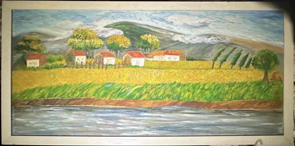 Tranh Sơn Dầu 80x150cm Đẹp Nguyên Khung. Mua bán Đồ sưu tầm, đồ cổ tại Quận 12 Tp Hồ Chí Minh được đăng bởi Đức Hải hình 1