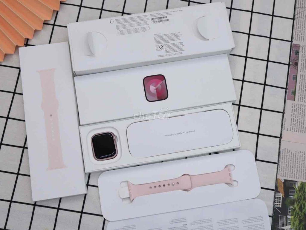 Apple wacth S9 41mm pink gps fulbox Vna bh 9/25