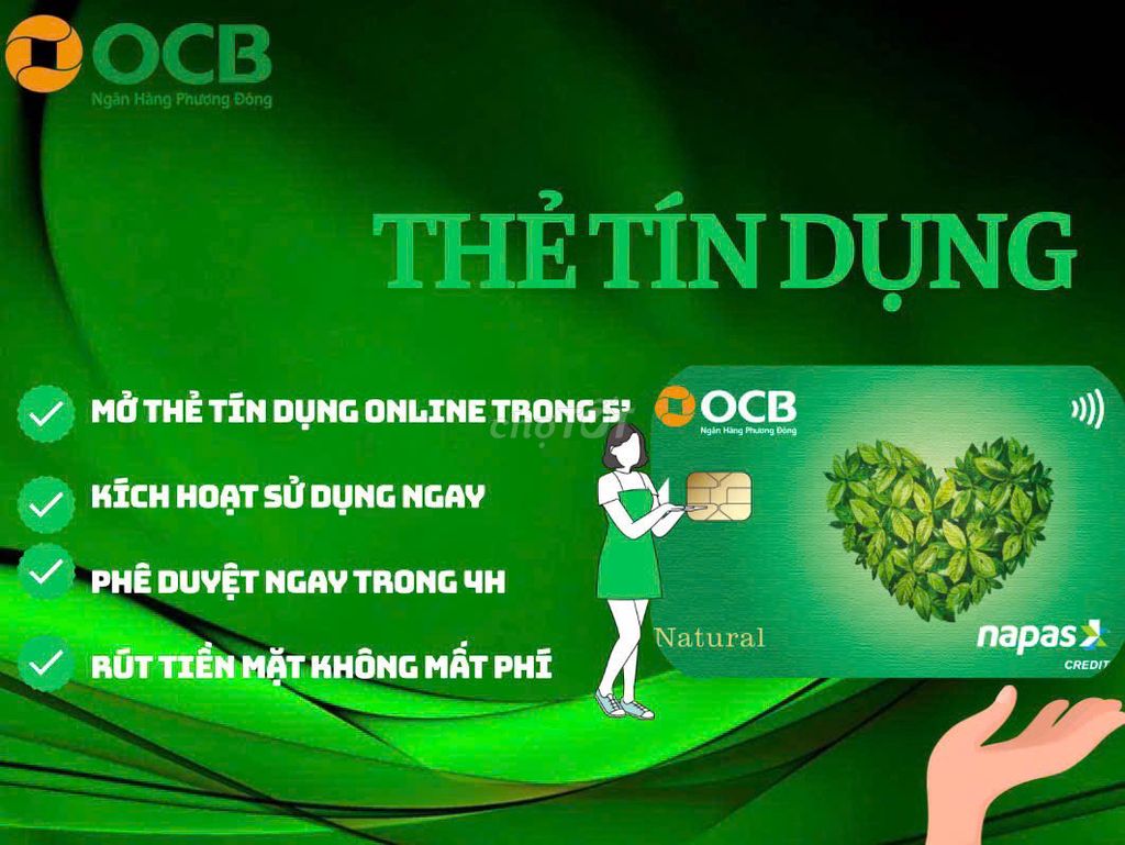 Mở thẻ tín dụng OCB rút tiền mặt. Dịch vụ tại Quận Phú Nhuận Tp Hồ Chí Minh được đăng bởi Doanh Hắc hình 1