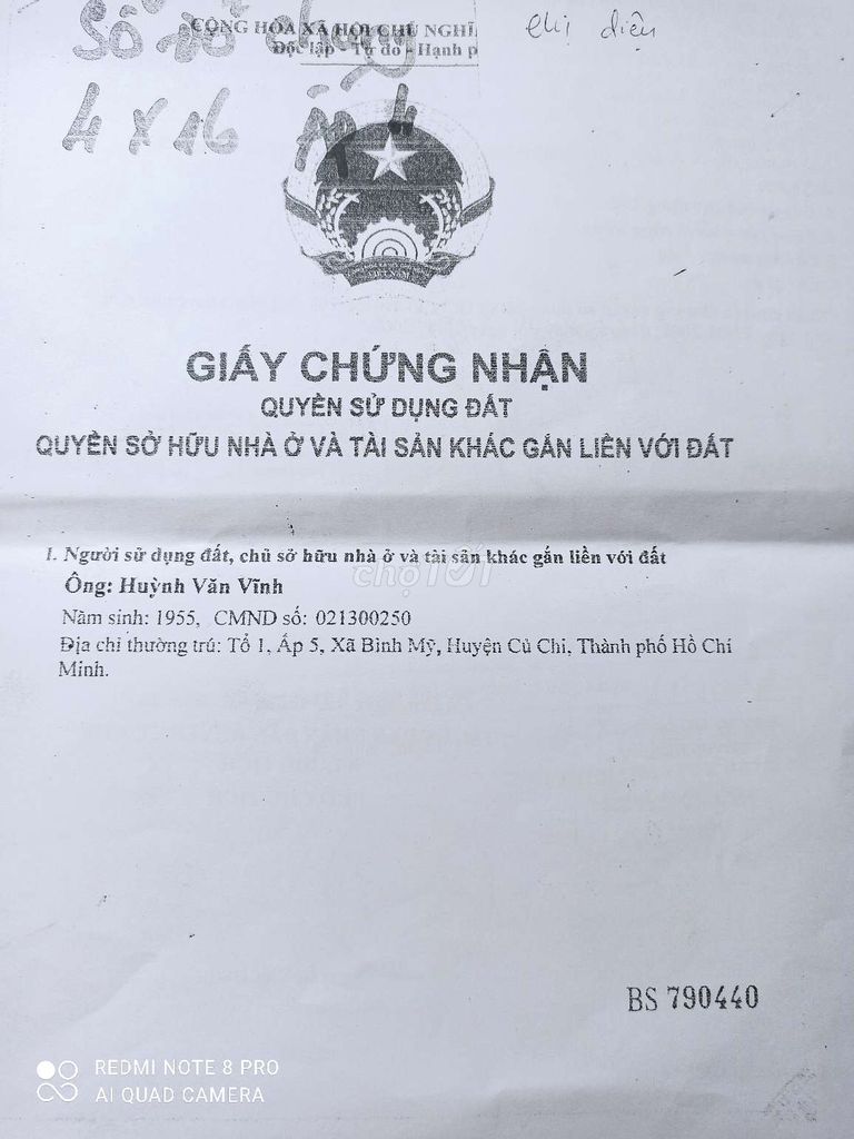 Tôi chính chủ cần bán mảnh đất CCVB