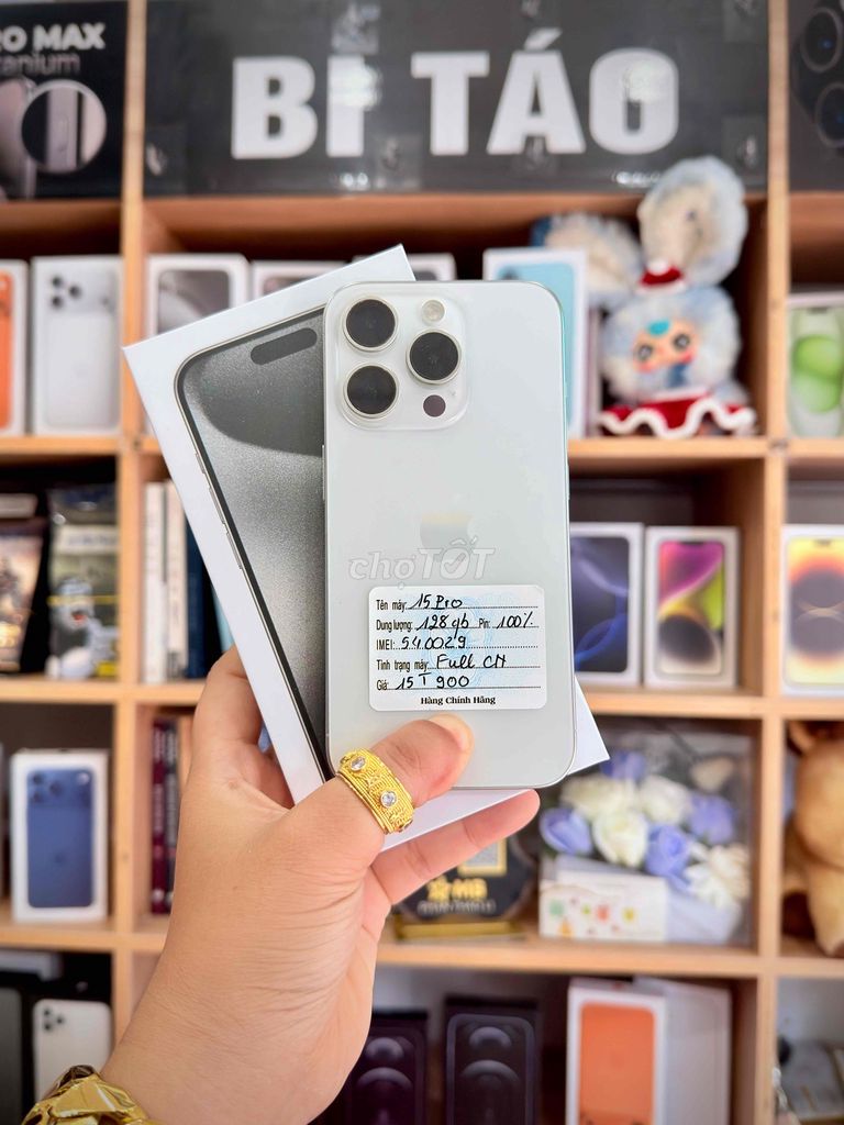 Apple iPhone 15 Pro 128GB TiTan Trắng. Mua bán Điện thoại tại Thành phố Long Xuyên An Giang được đăng bởi Bi Táo Store hình 1