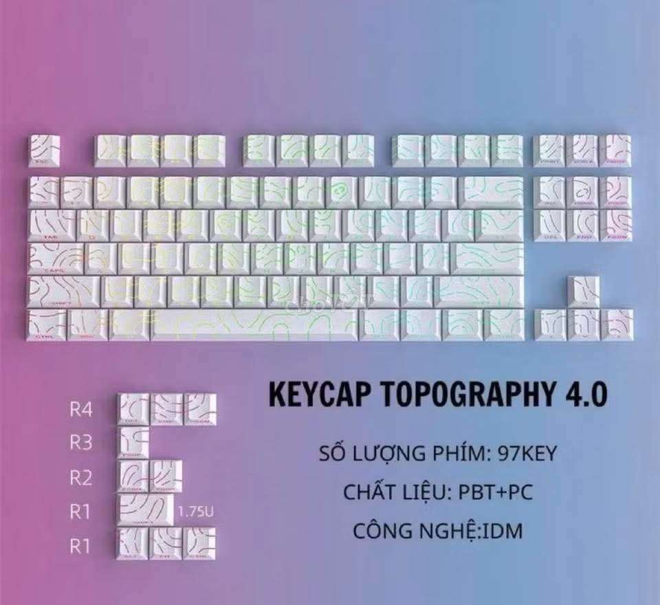 Keycap bàn phím Topography 4.0. Mua bán Phụ kiện (Màn hình, Chuột...) tại Huyện Ea Kar Đắk Lắk được đăng bởi Kiệt Nguyễn hình 1