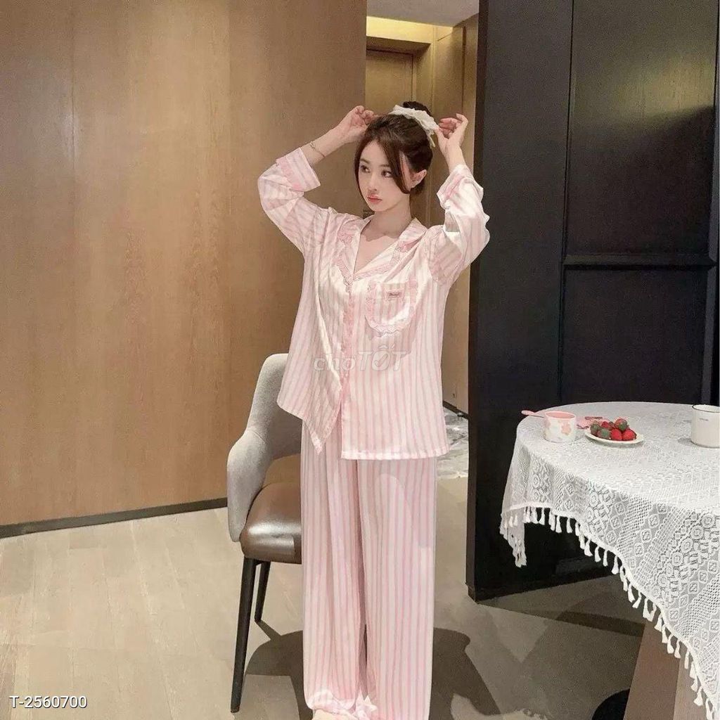 Đồ ngủ Pijama sọc hồng. Mua bán Quần áo tại Quận Hải Châu Đà Nẵng được đăng bởi Siêu thị Anh Tú 68   hình 1