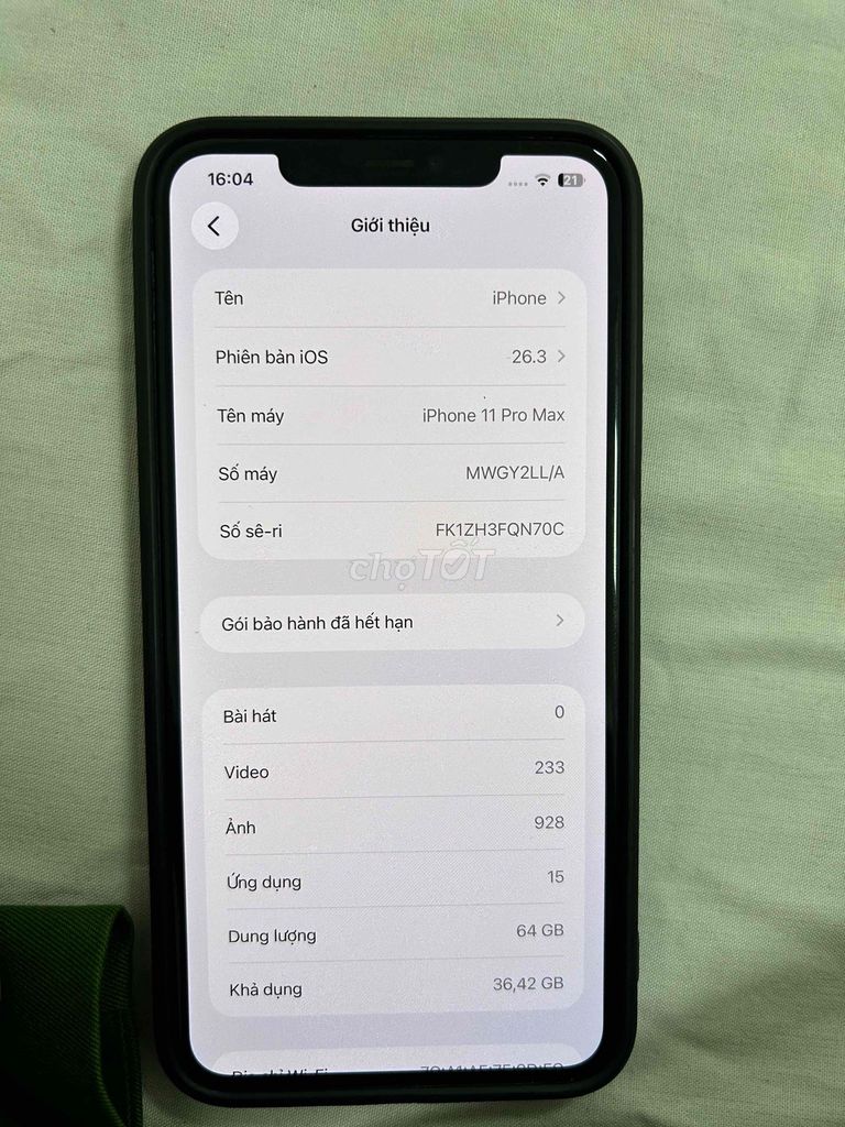 iPhone 11 Pro Max 64GB Vàng zin pin 85. Mua bán Điện thoại tại Huyện An Dương Hải Phòng được đăng bởi Duong Trịnh hình 1