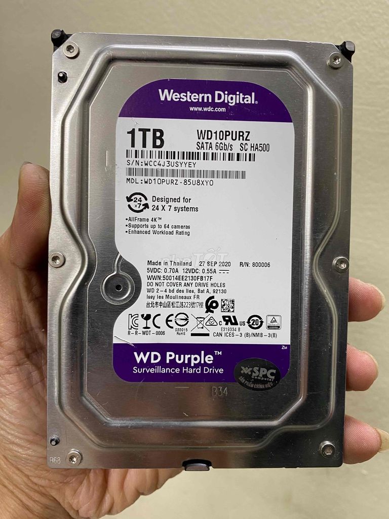 Ổ cứng HDD Western 1T (1000G) Blue