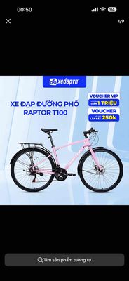Xe đạp Raptor T100 Hồng 21 tốc độ 99% mới - 134802