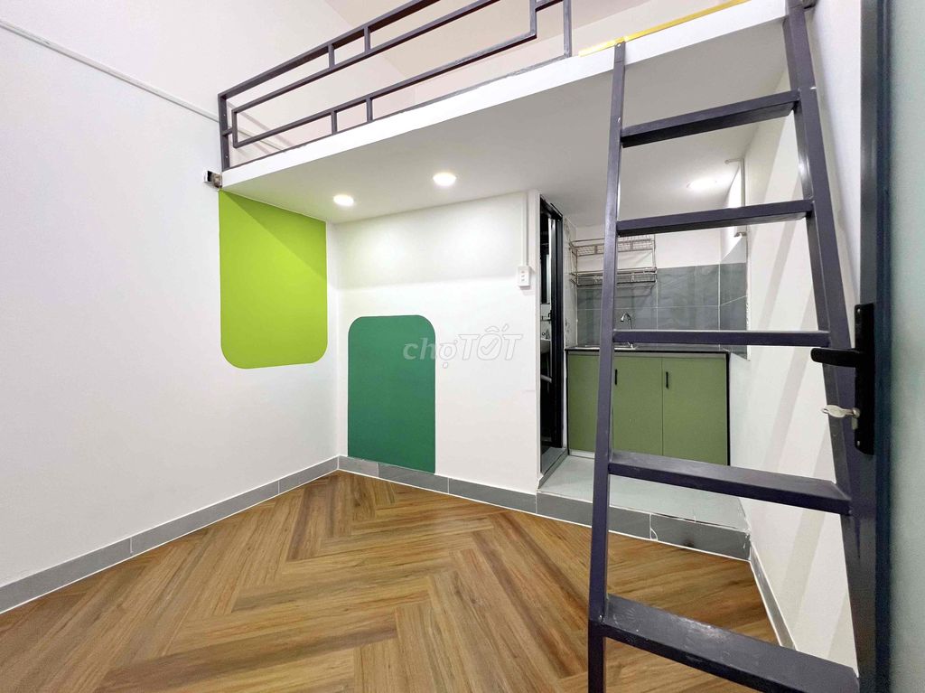 Khao Trương Căn Hộ Mới , Dạng Phòng Duplex 25m2 , Gần CV Lê Thị  Riêng