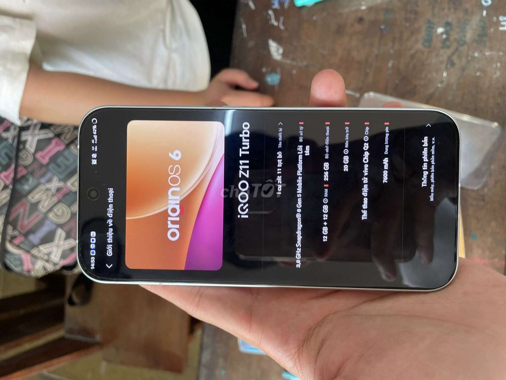 iQOO Z11 Turbo 256GB Trắng. Mua bán Điện thoại tại Huyện Bình Lục Hà Nam được đăng bởi Nguyễn Minh Đồng hình 1