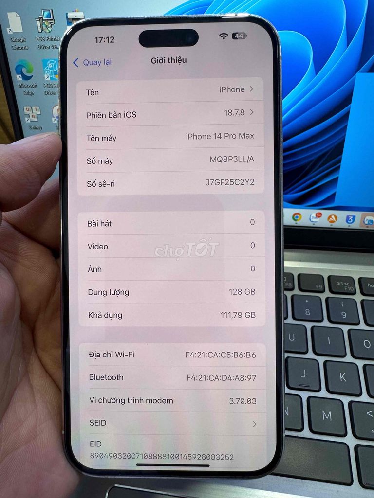 Apple iPhone 14 Pro Max 128GB Trắng Quốc tế 99%. Mua bán Điện thoại tại Quận 6 Tp Hồ Chí Minh được đăng bởi QUỐC THIÊN BÁN GÓP 0 ĐỒNG  hình 1