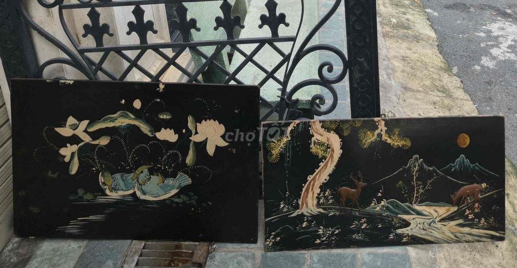 Thanh lý 2 bức tranh sơn mài xưa. Mua bán Đồ sưu tầm, đồ cổ tại Quận 10 Tp Hồ Chí Minh được đăng bởi PHẠM NGUYỄN THÚY QUỲNH hình 1