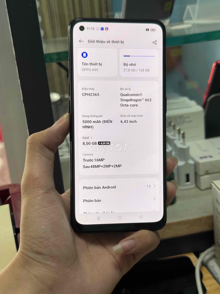 Oppo A95 Ram6/ 128GB  Zin Full chức năng