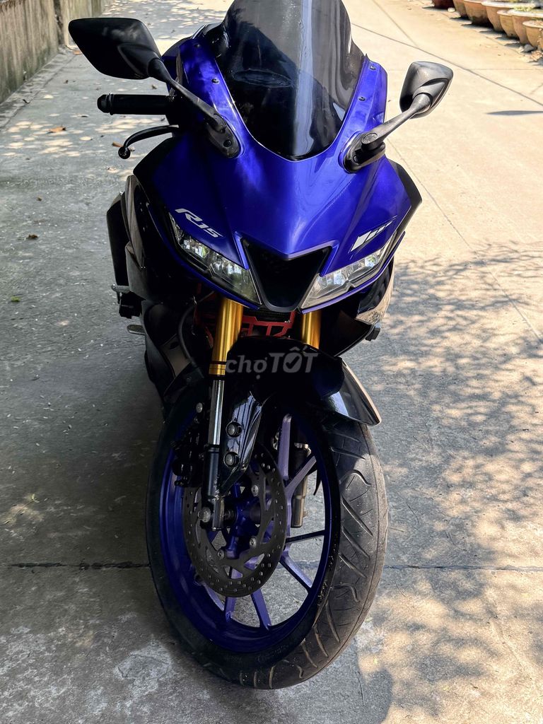 Синяя черная ручная тележка Yamaha R15
