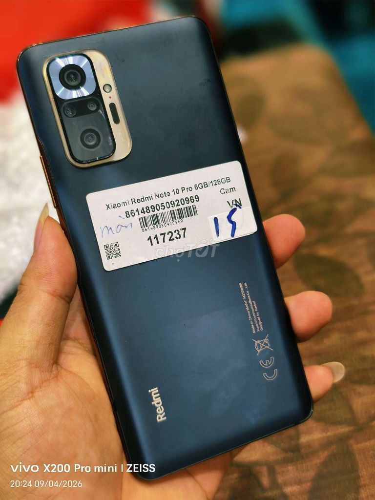 Xiaomi Redmi Note 10 Pro 128GB Đen. Mua bán Điện thoại tại Quận Tân Bình Tp Hồ Chí Minh được đăng bởi Táo Bán Lổ hình 1