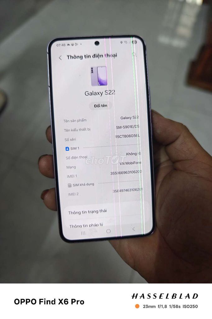 Samsung Galaxy S22 Màn hình sọc. Mua bán Điện thoại tại Huyện Củ Chi Tp Hồ Chí Minh được đăng bởi lê hải hình 1