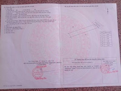 Cần bán 6,96m đất nền thổ cư mặt tiền lộ bê tông trên 3m trung tâm TĐ
