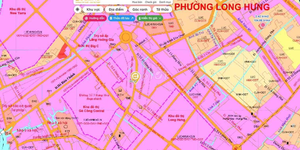 Đất chính chủ, DT 377m2 (lớn hơn 377m2), MT lộ 12m, Đ. Từ Dũ, P. Long