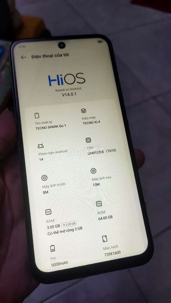 Tecno Spark Go 1 64GB Đen. Mua bán Điện thoại tại Quận Bình Thạnh Tp Hồ Chí Minh được đăng bởi Mr John hình 1