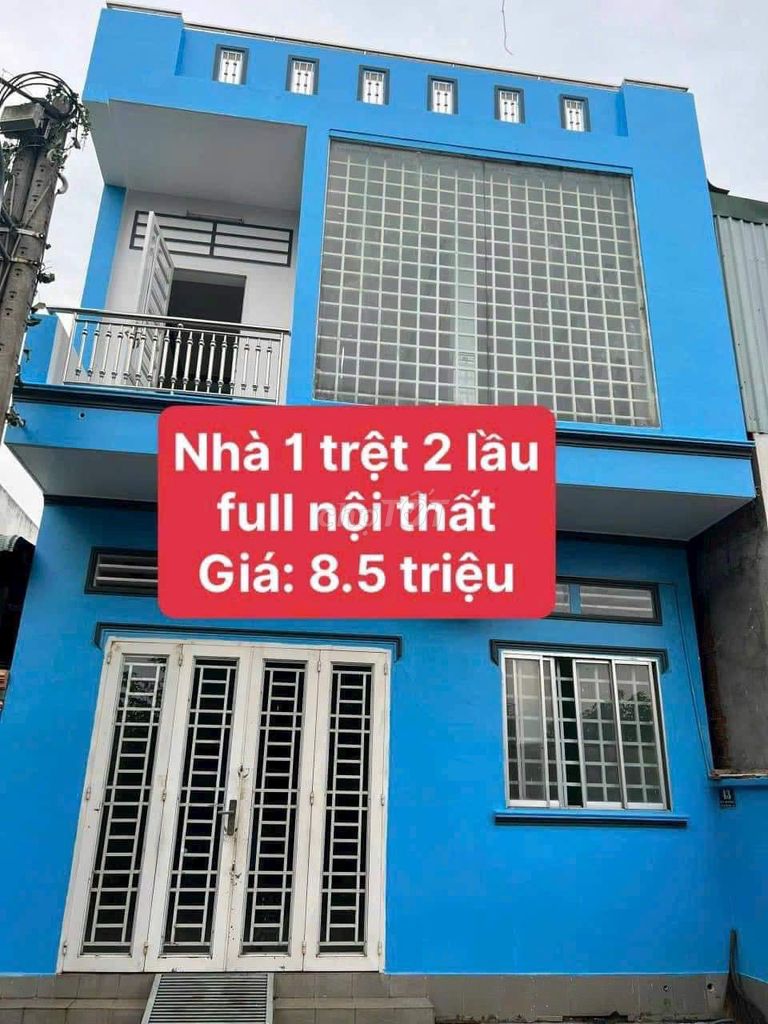 Cho thuê nhà trệt 2lầu full nội thất, Phú Hoà, TDM. Cách NTMK 100m