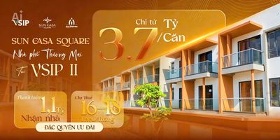 Chỉ cần trả trước 1,1 tỷ nhận ngay cơ hội sở hữu shophouse 3 tầng VSIP