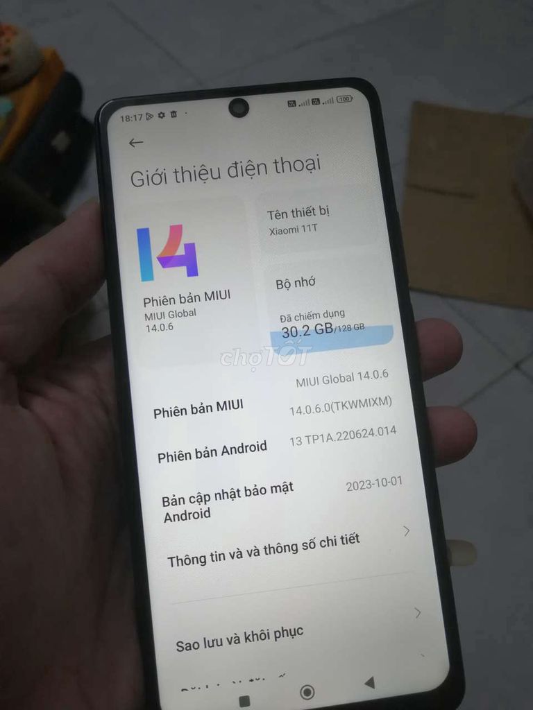 Xiaomi 11T 5G 128GB Xám. Mua bán Điện thoại tại Quận Bình Thạnh Tp Hồ Chí Minh được đăng bởi Mr John hình 1