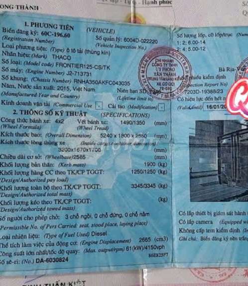 Bán gấp Kia 1.2 tấn đời 2015 thùng kín 3m2. Mua bán Xe tải, xe ben tại Thành phố Thuận An Bình Dương được đăng bởi Xe tải Bình Dương hình 5