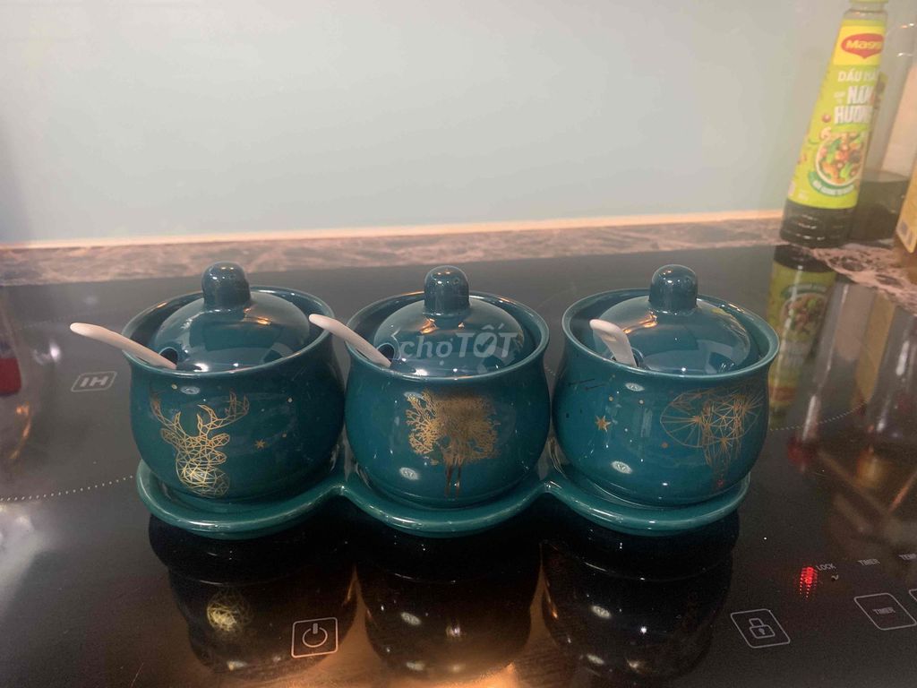 Hũ gia vị Gốm sứ Xanh ngọc bích. Mua bán Dụng cụ nhà bếp tại Quận Long Biên Hà Nội được đăng bởi Trần Văn Tuyên hình 1