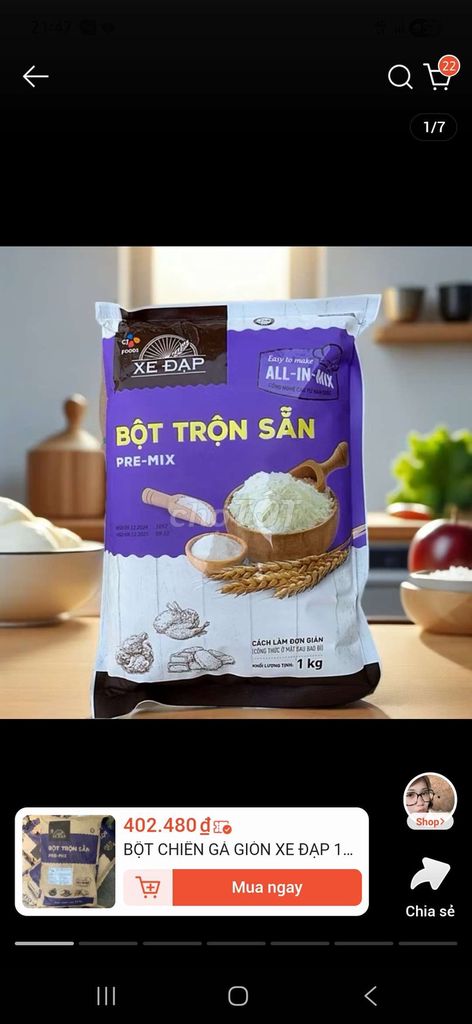 Bột chiên gà giòn. Mua bán Đồ ăn, thực phẩm và các loại khác tại Quận Gò Vấp Tp Hồ Chí Minh được đăng bởi Huy TrangHoang Vy hình 1