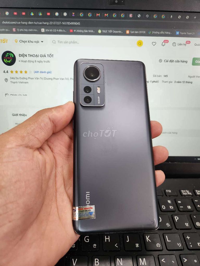 XIAOMI 12 8GB.128GB SNAP 8 GEN 1 ZIN FULL CN. Mua bán Điện thoại tại Quận Bình Thạnh Tp Hồ Chí Minh được đăng bởi Dân Mobile hình 1
