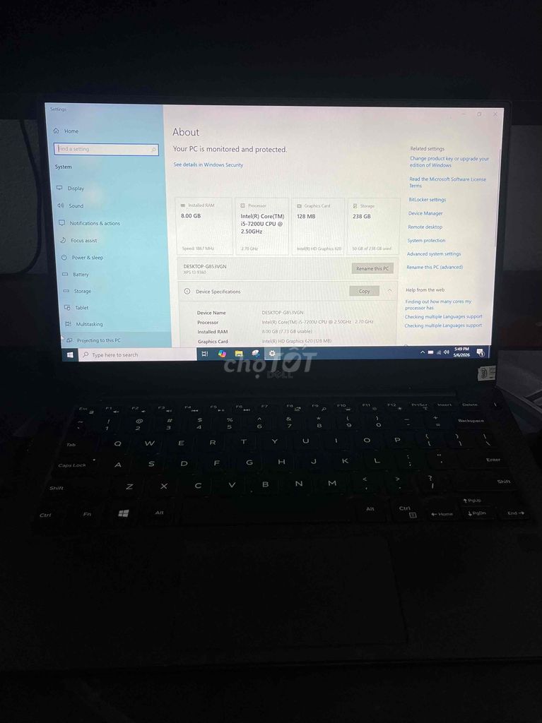Dell XPS 9360 i5-7200U 8GB/256GB. Mua bán Laptop tại Huyện Nông Cống Thanh Hóa được đăng bởi Đức hình 1