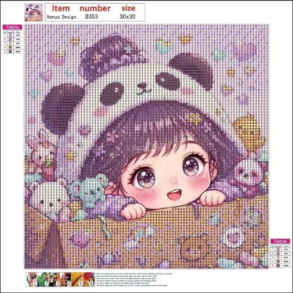 Gia công tranh đính đá Venus Design 30x30cm