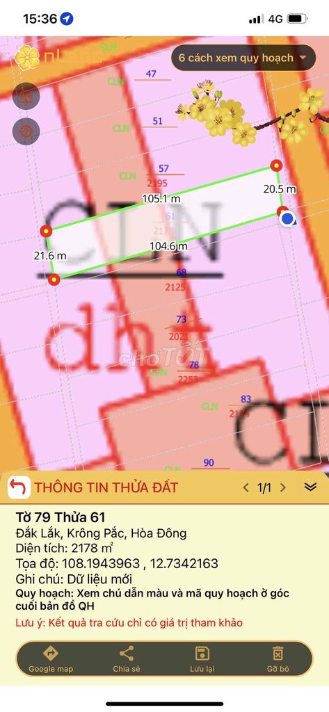 100mx21m chỉ 1,05 tỷ 3 mặt tiền giáp hồ Ea Nhái xã Hoà Đông Quỳnh Anh