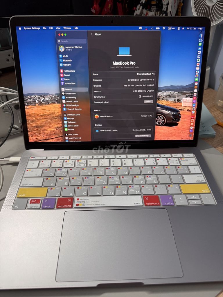 Macbook pro 2017 8/128. Mua bán Laptop tại Quận Bình Tân Tp Hồ Chí Minh được đăng bởi Nvthienduc hình 1