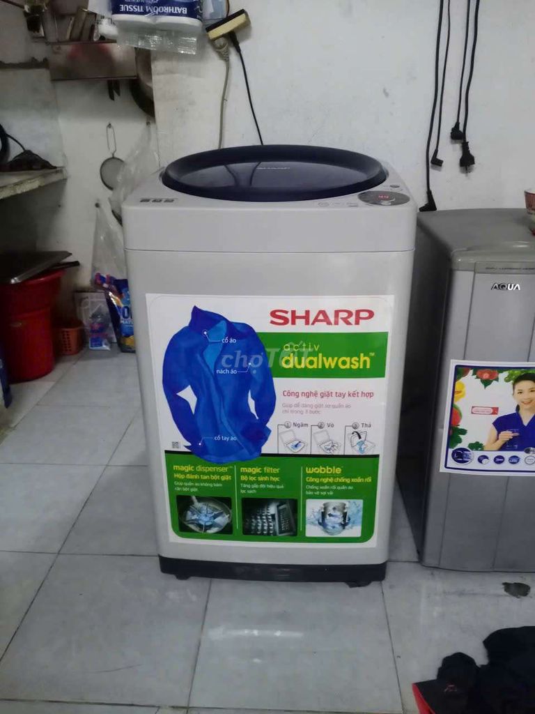 Máy giặt Sharp Giặt sấy Xám Đã sử dụng. Mua bán Máy giặt tại Quận 7 Tp Hồ Chí Minh được đăng bởi Tam Tuyen hình 1