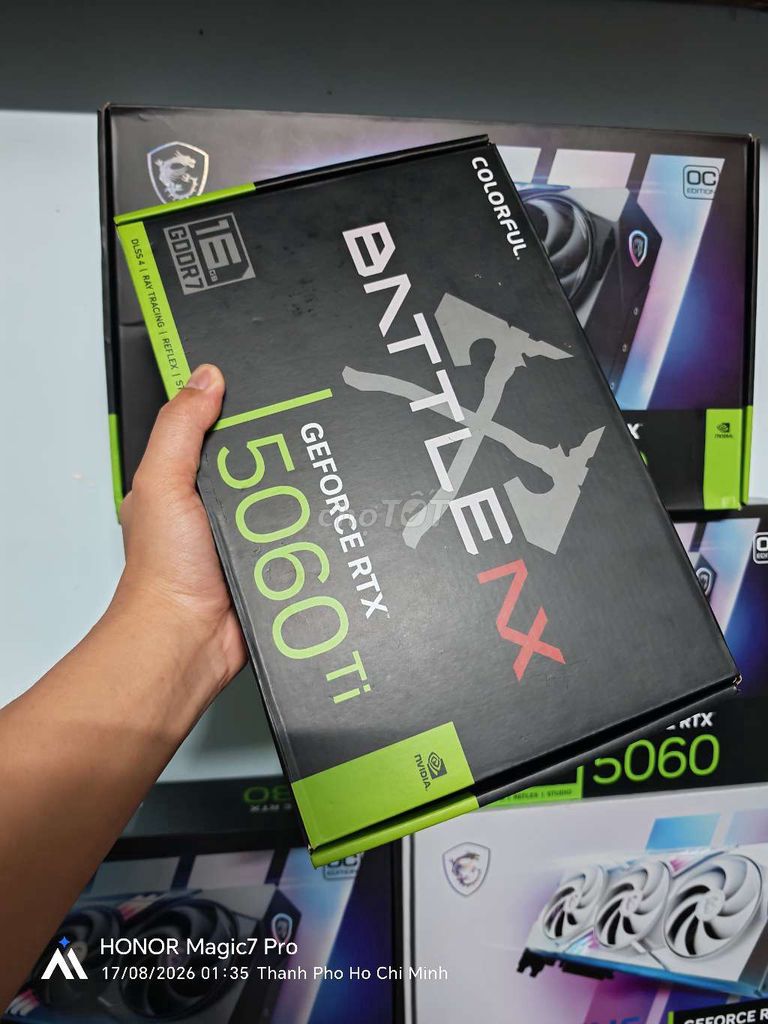 Card đồ họa Colorful BattleAx RTX 5060 Ti GDDR7. Mua bán Linh kiện (RAM, Card...) tại Quận Phú Nhuận Tp Hồ Chí Minh được đăng bởi Hoàng Đình Thắng hình 1