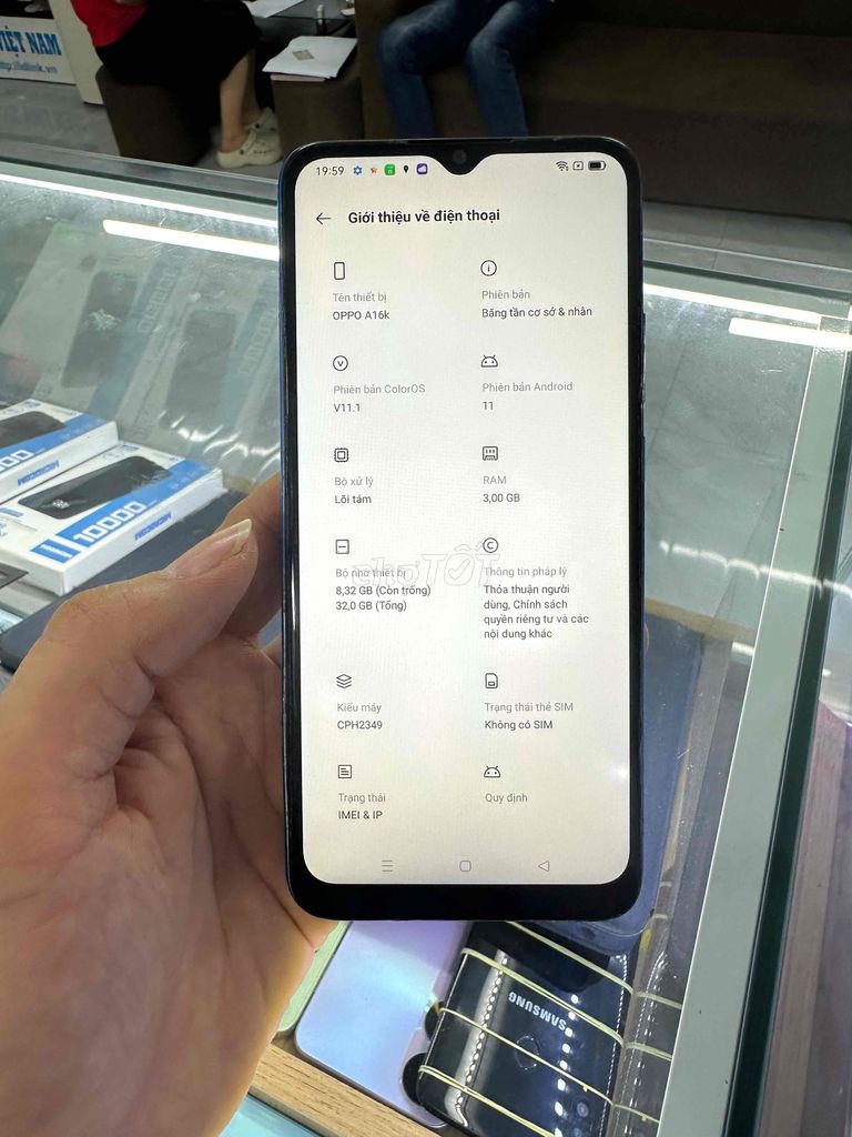 Oppo A16K Xanh 4GB/32GB. Mua bán Điện thoại tại Huyện Chương Mỹ Hà Nội được đăng bởi Công Dịu Mobile hình 1