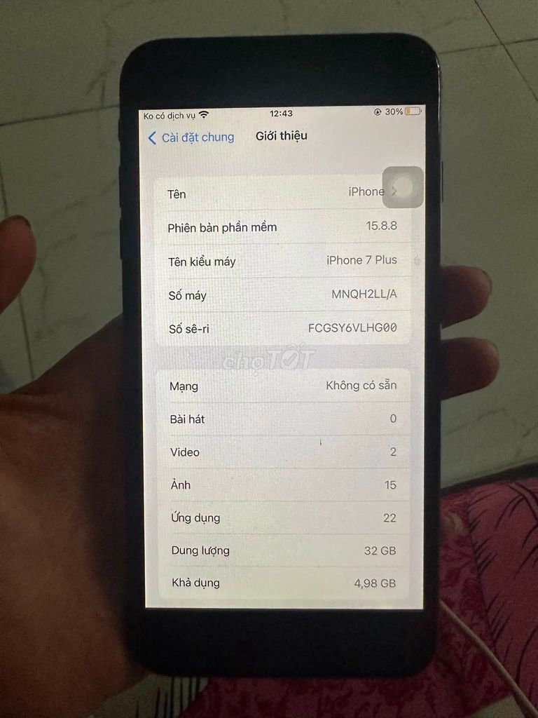 Apple iPhone 7 Plus 32GB Đen Đã sử dụng. Mua bán Điện thoại tại Quận 1 Tp Hồ Chí Minh được đăng bởi Hội Đồ Điện Tử hình 1