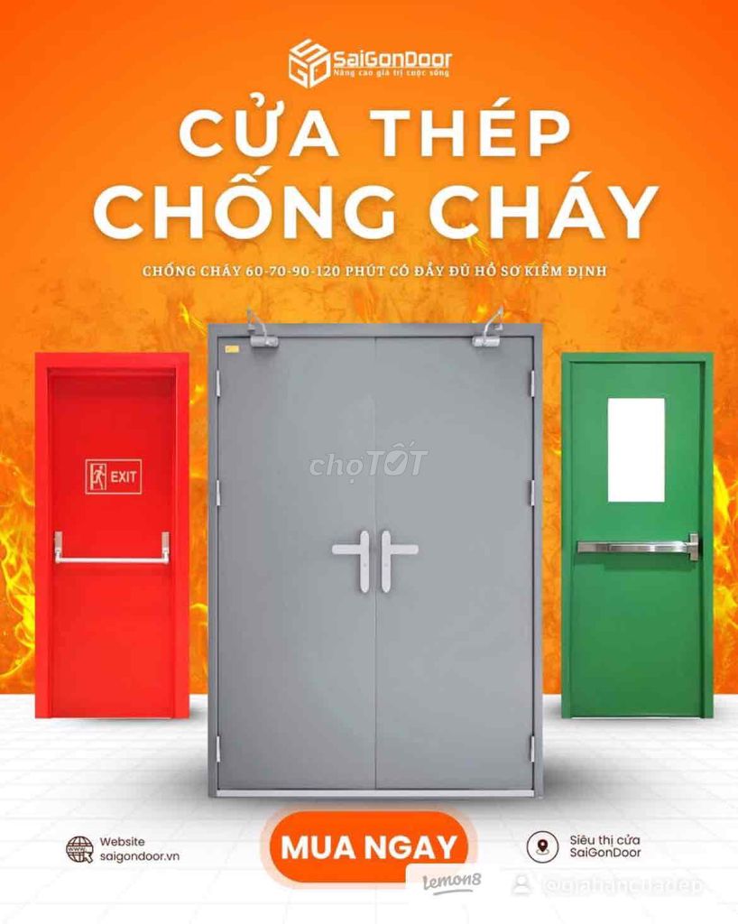 Cửa thép chống cháy SaiGonDoor. Dịch vụ nhà cửa khác tại Quận 12 Tp Hồ Chí Minh được đăng bởi Võ Gia Hân hình 1