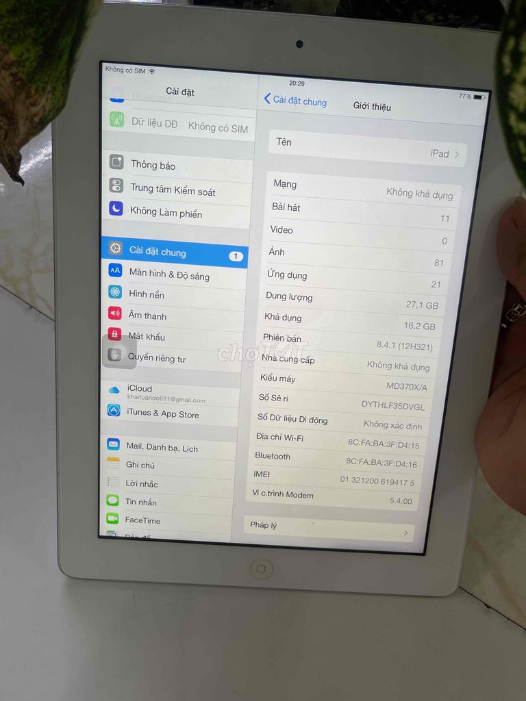 ipad 3 32G.Sử dụng sim 3G,iCloud ẩn ,zin đẹp 99%. Mua bán Máy tính bảng tại Quận Gò Vấp Tp Hồ Chí Minh được đăng bởi Máy chính hãng và đẹp giá rẻ  hình 4