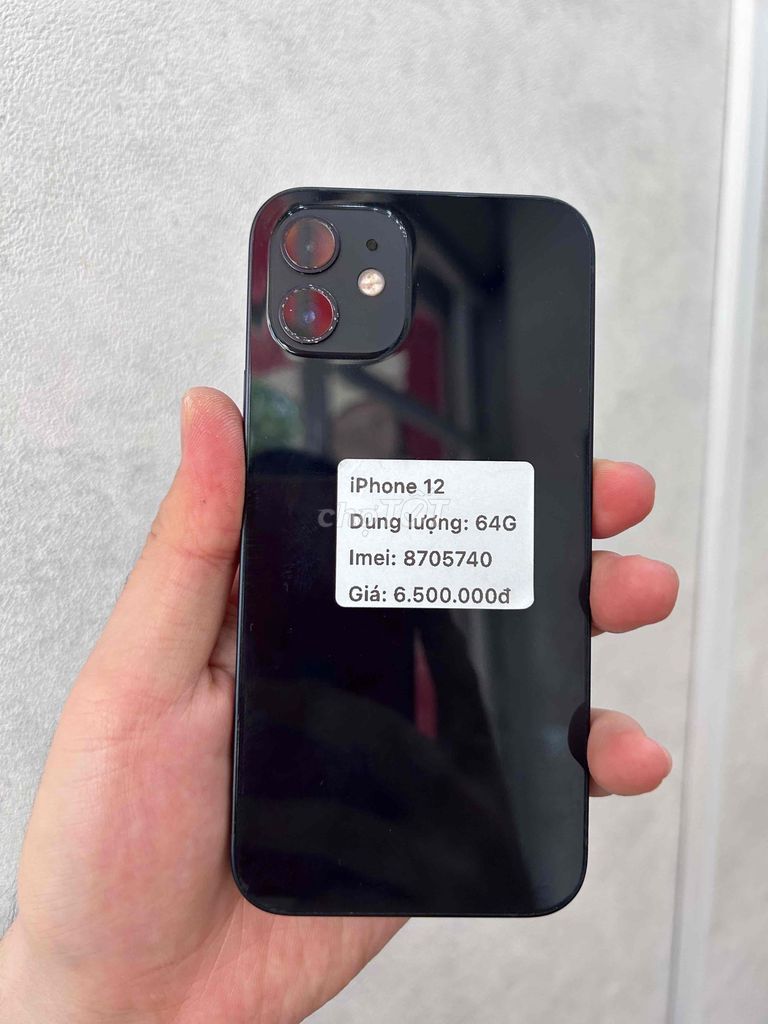 iPhone 12 64GB Đen đã sử dụng , máy đẹp keng. Mua bán Điện thoại tại Thành phố Buôn Ma Thuột Đắk Lắk được đăng bởi Nguyễn Hoàng hình 1