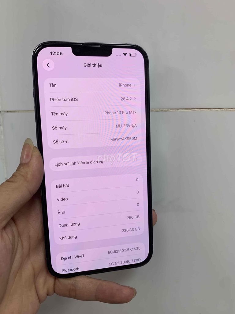 Apple iPhone 13 Pro Max 256GB Tím 98%. Mua bán Điện thoại tại Thành phố Tân An Long An được đăng bởi lê văn thái hình 1