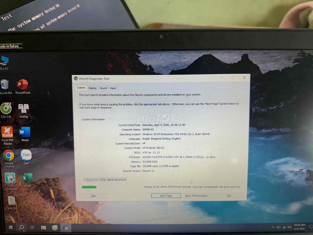 HP ProBook 450 G3 i5-6200U 8GB Đã sử dụng. Mua bán Laptop tại Huyện Đông Anh Hà Nội được đăng bởi Phùng Huy Tùng hình 1