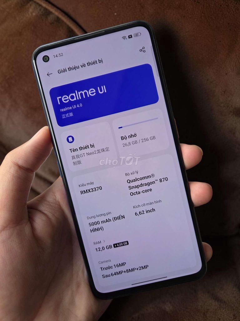 Realme GT Neo 2 Dragon Ball 256GB Cam. Mua bán Điện thoại tại Quận 10 Tp Hồ Chí Minh được đăng bởi NaMobile hình 1