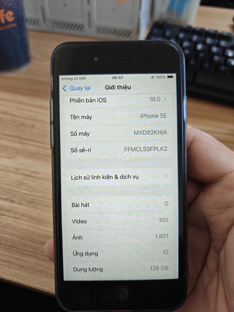 iPhone SE 2020 128GB Đen 99%. Mua bán Điện thoại tại Thị xã Hoàng Mai Nghệ An được đăng bởi Tuấn Anh hình 1