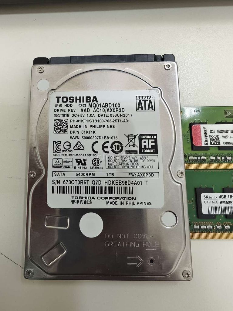 Ổ cứng HDD Toshiba 1TB.. Mua bán Linh kiện (RAM, Card...) tại Quận Bắc Từ Liêm Hà Nội được đăng bởi Hiếu Ky hình 1