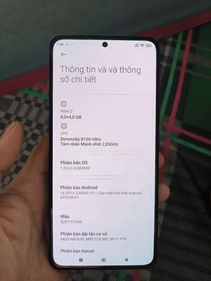 Xiaomi 12t 8/256g 8100 ultra
