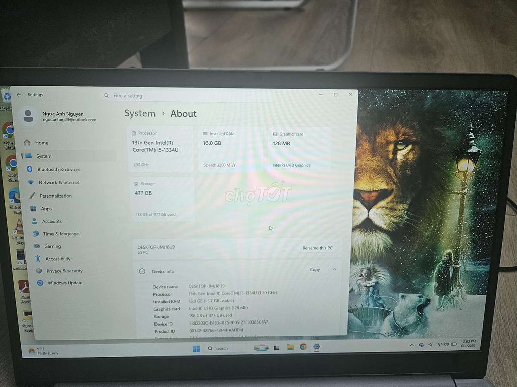 LG Gram 15U50T i5-1334U 15 inch 16GB/512GB. Mua bán Laptop tại Quận Đống Đa Hà Nội được đăng bởi Nguyen Ha hình 1